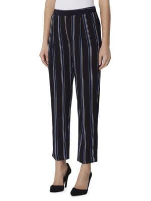 Tahari Arthur S. Levine Striped Ankle Pants