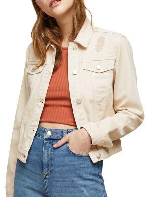 Miss Selfridge Ripped Denim Jacket