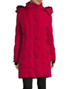 Calvin Klein Faux Fur-trimmed Puffer Coat With Removable Hood