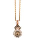 Levian Le Vian Chocolatier Diamond And 14k Rose Gold Pendant Necklace