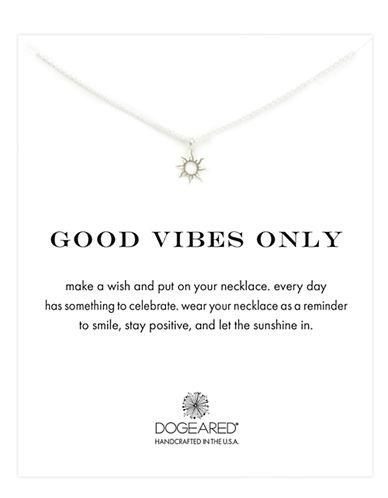 Dogeared Good Vibes Only Sun Pendant Necklace