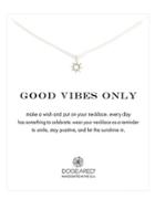 Dogeared Good Vibes Only Sun Pendant Necklace