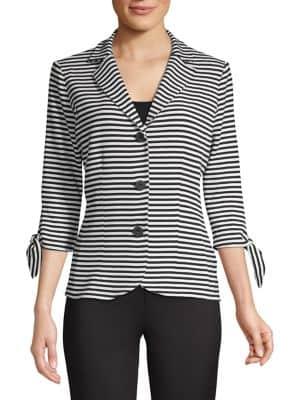 Bailey 44 Striped Button-front Blazer