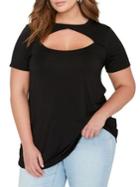 Addition Elle Michel Studio Plus A-line Cut-out Choker Top