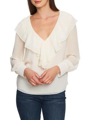1.state Raffle Bishop-sleeve Top