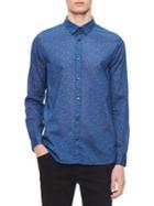Calvin Klein Floral Regular-fit Cotton Button-down Shirt