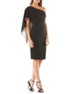 Carmen Marc Valvo One-sleeve Cocktail Dress
