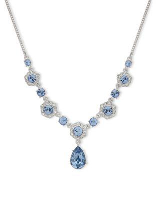Givenchy Silvertone Cluster Y-necklace