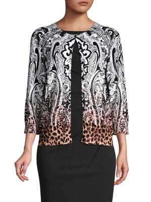 Joseph A Mixed-print Cardigan
