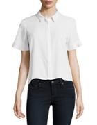French Connection Polly Plains Frill Sleeve Top