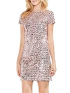 Vince Camuto Short-sleeve Mini Paillet Dress