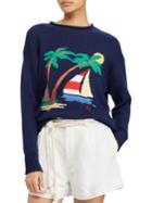 Polo Ralph Lauren Boat-print Cotton Crewneck Sweater