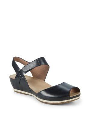 Dansko Vera Leather Wedge Sandals