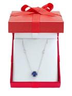 Effy Royal Bleu 14k White Gold, Natural Sapphire And Diamond Necklace