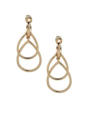 Anne Klein Two Ring Drop Earrings