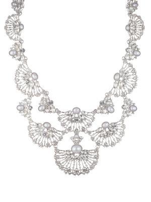Marchesa Crescent Disc Bib Necklace