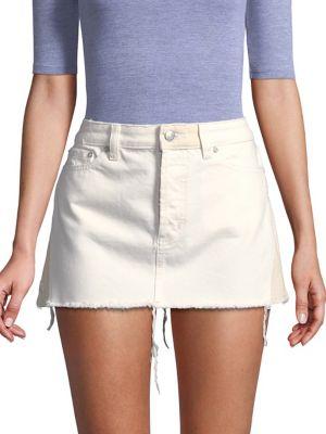 Free People Patched Denim Mini Skirt