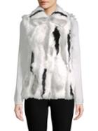 Adrienne Landau Multi-tone Dyed Rabbit Fur Vest