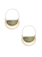 Design Lab 18k Goldplated Sterling Silver Crescent Drop Earrings