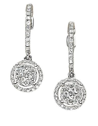 Effy Bouquet Diamond And 14k White Gold Drop Earrings, 0.59tcw