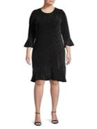 Michael Michael Kors Plus Flounce-sleeve Shift Dress