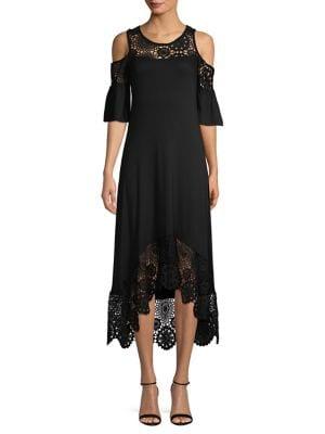 Cupio Lace Cold-shoulder Shift Dress
