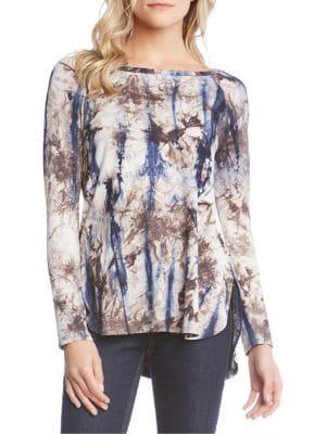 Karen Kane Long Sleeve Tie-dye Tee