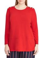 Lauren Ralph Lauren Plus Long-sleeve Jersey Top