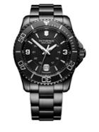 Victorinox Swiss Army Analog Maverick Black Edition Stainless Steel Bracelet Watch