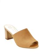 Anne Klein Carena Open-toe Leather Mules