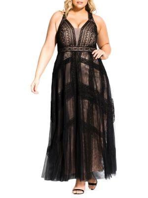 City Chic Plus Divine Whimsy Maxi Dress