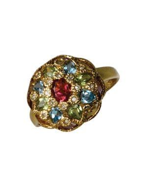 Effy 14 Kt. Yellow Gold Multi-colored Gemstone Ring
