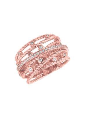 Morris & David 14k Rose Gold & Diamond Swirl Ring