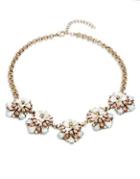 Design Lab Lord & Taylor Crystal Flower Chain Necklace