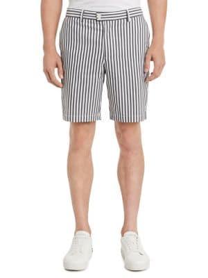 Calvin Klein Striped Cotton Blend Shorts