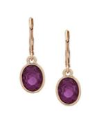 Anne Klein Rose-goldtone And Epoxy Stone Drop Earrings