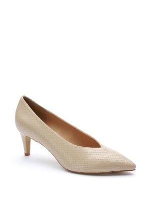 Tahari Giada Snake Print Leather Pumps