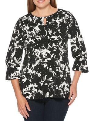 Rafaella Two-tone Three-quarter Sleeve Blouse
