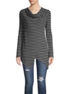 Marc New York Performance Striped Cowlneck Top