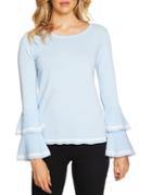 Cece Tiered Bell Sleeve Pullover Top