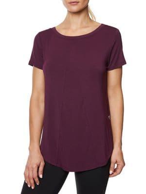 Betsey Johnson Mesh-back Side-cut Tee