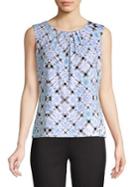 Calvin Klein Sleeveless Diamond Plaid Top