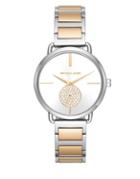 Michael Kors Portia Stainless Steel Multifunction H-link Bracelet Watch