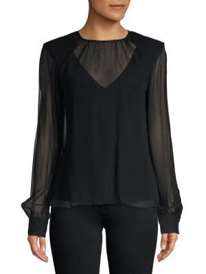 Bailey 44 Sheer Silk Blouse