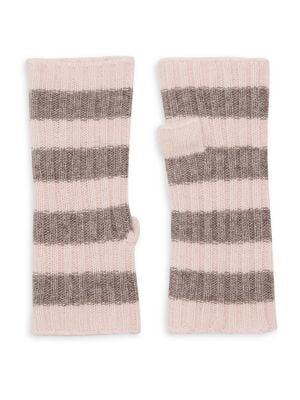 Portolano Striped Knit Fingerless Gloves