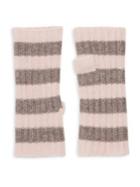 Portolano Striped Knit Fingerless Gloves