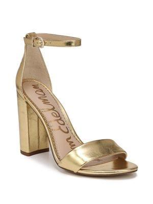 Sam Edelman Yaro Metallic Leather Ankle-strap Sandals