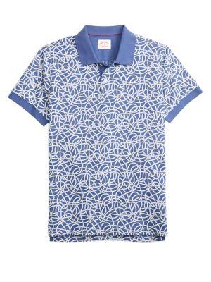 Brooks Brothers Red Fleece Printed Jersey Cotton Polo