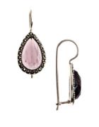 Lord & Taylor Maracasite And Sterling Silver Drop Earrings