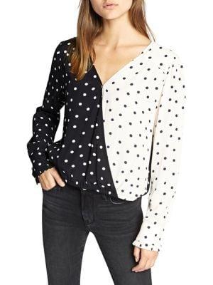 Sanctuary Cori Half & Half Wrap Printed Blouse